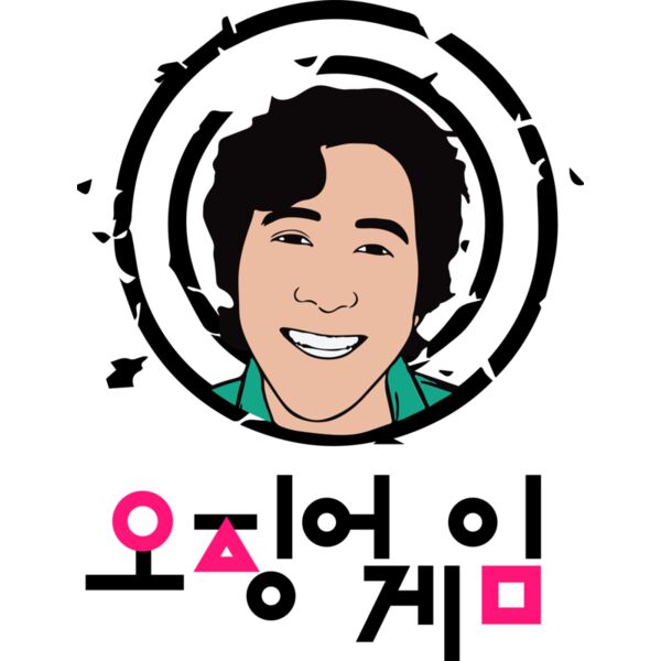 Squid Game,Templates, Solid Color, Teal, Pink, Black and White, PNG, Seung Gi-hun, Squid Game Lead Character,  Mens Design, Ladies Design, Digital Printing, Full Print, Shirts, Mugs, Keychain, Poloshirt, Jacket, Customizable, Popular, Personalized Gift -  Thumbnail