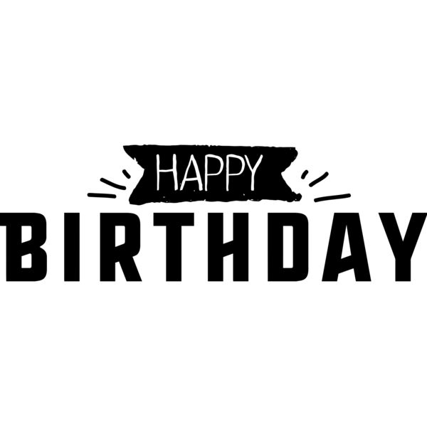 Birthday Typography , Statement , Changeable Color , Black Design , Vector Design , Happy Birthday , Digital Printing , Customizable , Personalized Gift - BT 07 Thumbnail