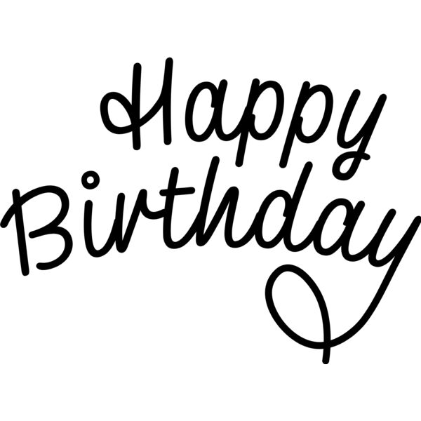 Birthday Typography , Statement , Changeable Color , Black Design , Vector Design , Happy Birthday , Digital Printing , Customizable , Personalized Gift - BT 20 Thumbnail