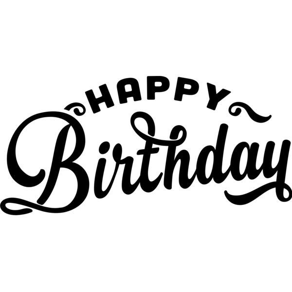 Birthday Typography , Statement , Changeable Color , Black Design , Vector Design , Happy Birthday , Digital Printing , Customizable , Personalized Gift - BT 13 Thumbnail