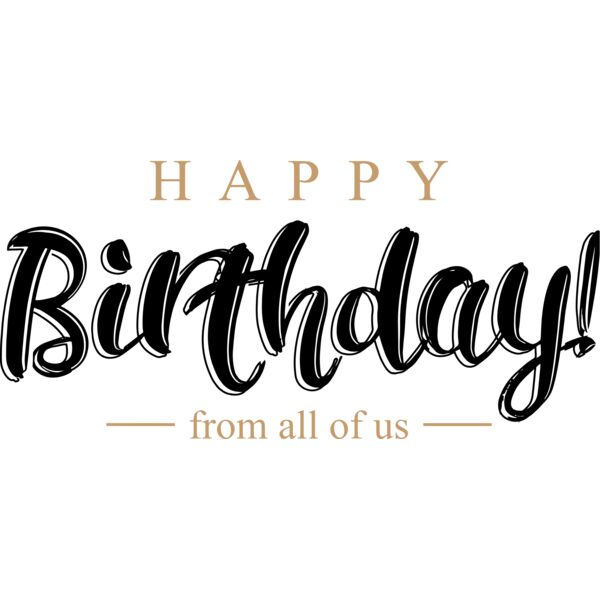 Birthday Typography , Statement , Changeable Color , Black and Brown Design , Vector Design , Happy Birthday , Digital Printing , Customizable , Personalized Gift - BT 21 Thumbnail