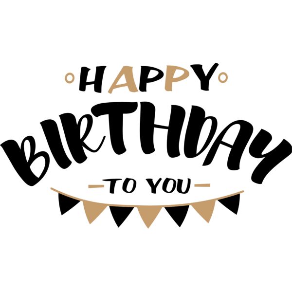 Birthday Typography , Statement , Changeable Color , Black and Brown Design , Vector Design , Happy Birthday , Banderitas , Digital Printing , Customizable , Personalized Gift - BT 22 Thumbnail