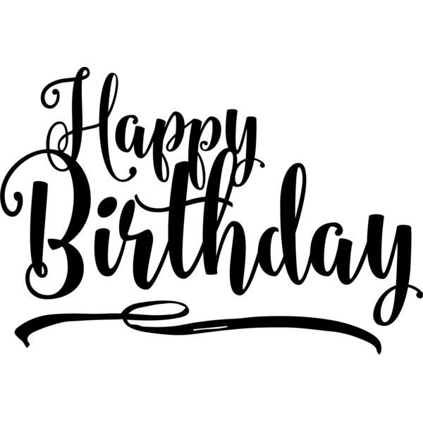 Birthday Typography , Statement , Changeable Color , Black Design , Vector Design , Happy Birthday , Digital Printing , Customizable , Personalized Gift - BT 15 Thumbnail