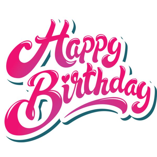 Birthday Typography , Statement , Solid Color , Pink , White and Black Design , Vector Design , Happy Birthday , Girly Design , Digital Printing , Customizable , Personalized Gift - BT 31 Thumbnail