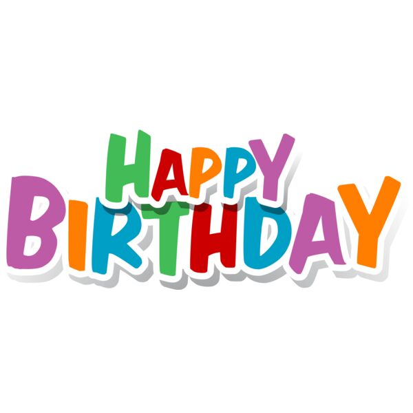 Birthday Typography , Statement , Solid Color , Violet , Red , Green , Orange and Blue Design , Vector Design , Happy Birthday , 3D , Digital Printing , Customizable , Personalized Gift - BT 26 Thumbnail