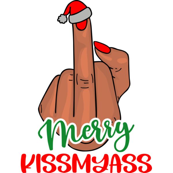 Christmas Designs, Funny Christmas Designs, Template, Green, Red, Brown and White, PNG, Christmas Template Designs, Merry Kiss my Ass, Dirty Finger Sign, Mens Design, Ladies Design, Digital Printing, Full Print, Shirts, Mugs, Keychain, Poloshirt, Jacket,  Thumbnail