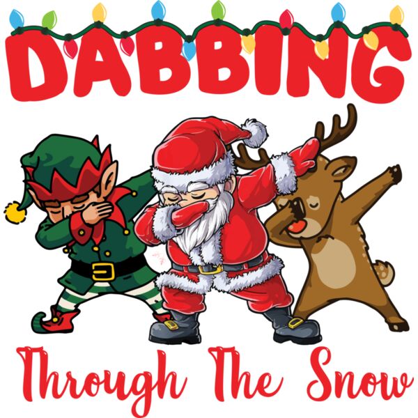 Christmas Designs, Funny Christmas Designs, Template, Green, Red, Blue, Brown, Black and White, PNG, Christmas Templates Designs, Dabbing Through The Snow, Elf, Santa and Deer Dabbing Clipart, Mens Design. Ladies Design, Digital Printing, Full Print, Shir Thumbnail