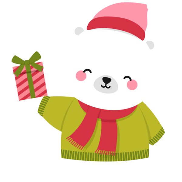 Christmas Designs , Clipart Selection , Clipart , Brown , Red , Green , Yellow , Black and White , PNG , Christmas Clipart Designs , Cute Bear , Mens Design , Ladies Design , Digital Printing , Full Print , Shirts , Mugs , Keychain , Poloshirt , Jacket ,  Thumbnail