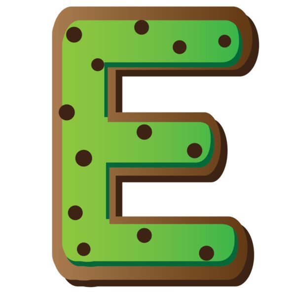 Christmas Designs, Family Designs, Clipart, Green, Black and Brown, PNG, Christmas Initials Designs, Letter E, Mens Design. Ladies Design, Digital Printing, Full Print, Shirts, Mugs, Keychain, Poloshirt, Jacket, Customizable, Personalized Gift - CHF-1D E Thumbnail