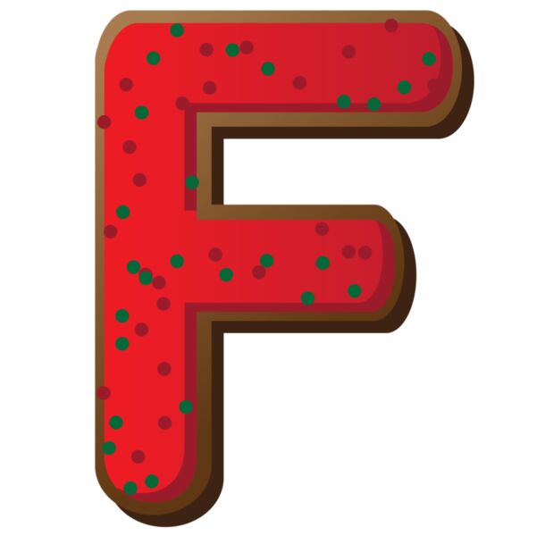 Christmas Designs, Family Designs, Clipart, Red, Black and Brown, PNG, Christmas Initials Designs, Letter F, Mens Design. Ladies Design, Digital Printing, Full Print, Shirts, Mugs, Keychain, Poloshirt, Jacket, Customizable, Personalized Gift - CHF-1D F Thumbnail