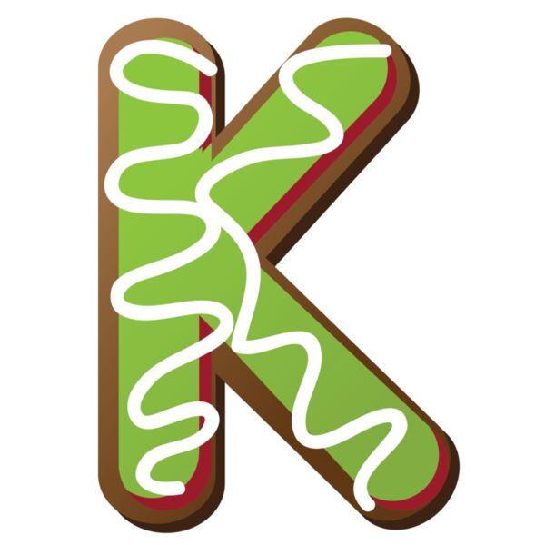 Christmas Designs, Family Designs, Clipart,, Green, White and Brown, PNG, Christmas Initials Designs, Letter K, Mens Design. Ladies Design, Digital Printing, Full Print, Shirts, Mugs, Keychain, Poloshirt, Jacket, Customizable, Personalized Gift - CHF-1D K Thumbnail