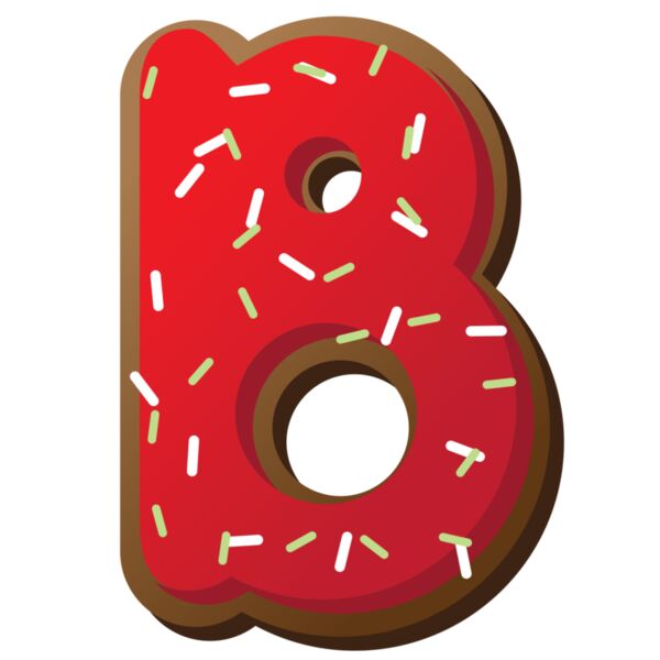 Christmas Designs, Family Designs, Clipart, Red and White, PNG, Christmas Initials Designs, Letter B, Mens Design. Ladies Design, Digital Printing, Full Print, Shirts, Mugs, Keychain, Poloshirt, Jacket, Customizable, Personalized Gift - CHF-1D B Thumbnail