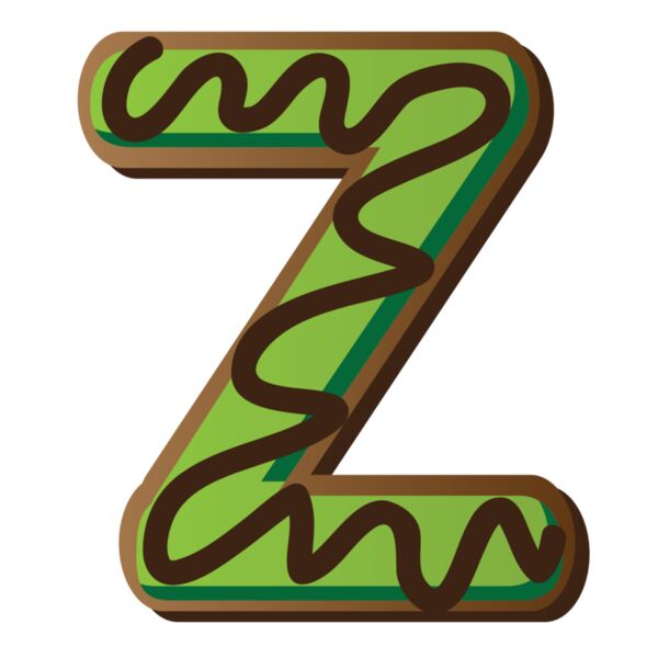 Christmas Designs, Family Designs, Clipart, Green, Black and Brown, PNG, Christmas Initials Designs, Letter Z, Mens Design. Ladies Design, Digital Printing, Full Print, Shirts, Mugs, Keychain, Poloshirt, Jacket, Customizable, Personalized Gift - CHF-1D Z Thumbnail