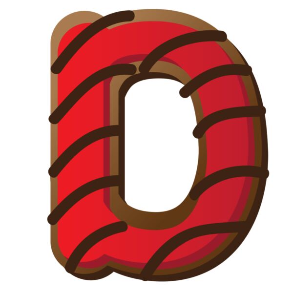 Christmas Designs, Family Designs, Clipart, Black, Red and Brown, PNG, Christmas Initials Designs, Letter D, Mens Design. Ladies Design, Digital Printing, Full Print, Shirts, Mugs, Keychain, Poloshirt, Jacket, Customizable, Personalized Gift - CHF-1D D Thumbnail