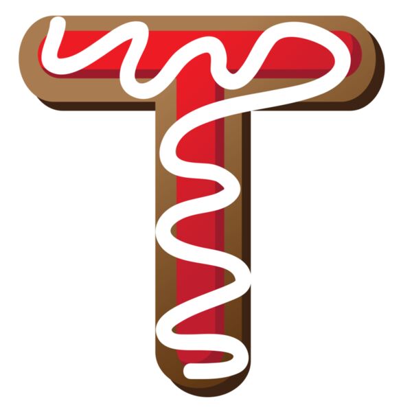 Christmas Designs, Family Designs, Clipart, Red, White and Brown, PNG, Christmas Initials Designs, Letter T, Mens Design. Ladies Design, Digital Printing, Full Print, Shirts, Mugs, Keychain, Poloshirt, Jacket, Customizable, Personalized Gift- CHF-1D T Thumbnail