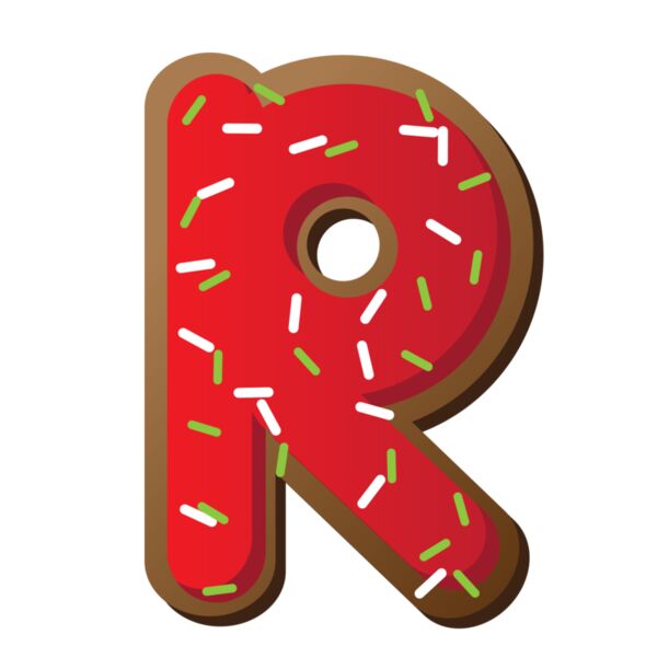 Christmas Designs, Family Designs, Clipart, Red, Green, White and Brown, PNG, Christmas Initials Designs, Letter R, Mens Design. Ladies Design, Digital Printing, Full Print, Shirts, Mugs, Keychain, Poloshirt, Jacket, Customizable, Personalized Gift - CHF- Thumbnail