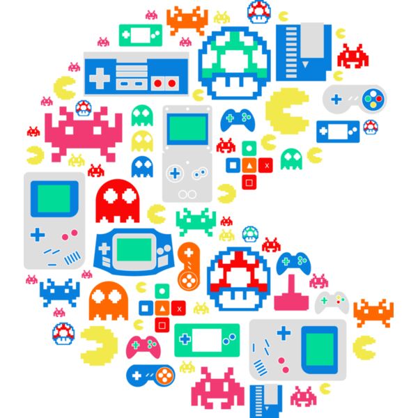 Retro Gaming , Template , Solid Color  , Colorful , PNG , Gaming , Stylistic Pacman Design , Men Designs , Digital Printing , Customizable , Personalized Gift - pacman gamer Thumbnail