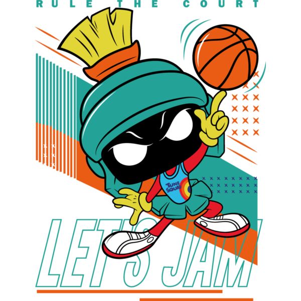 Space Jam , Template , Solid Color , Green , Yellow , Orange , Red , Black and Yellow , PNG , Looney Tunes , Marvin The Martian , Men Designs , Digital Printing , Customizable , Personalized Gift - SJ-002 Thumbnail