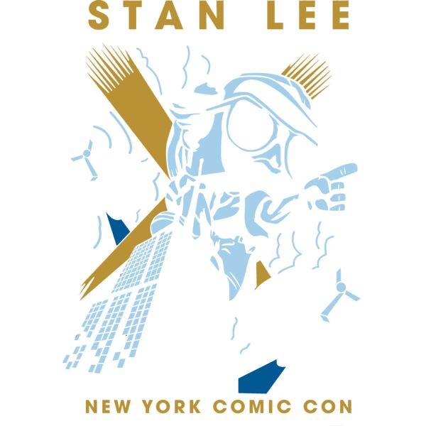 Funko POP , Template , Solid Color , Light Blue and Gold , PNG , Marvel Cartoon , Stan Lee , New York Comic Con , Mens Designs , Digital Printing , Customizable , Personalized Gift - Stan Lee Compl Thumbnail