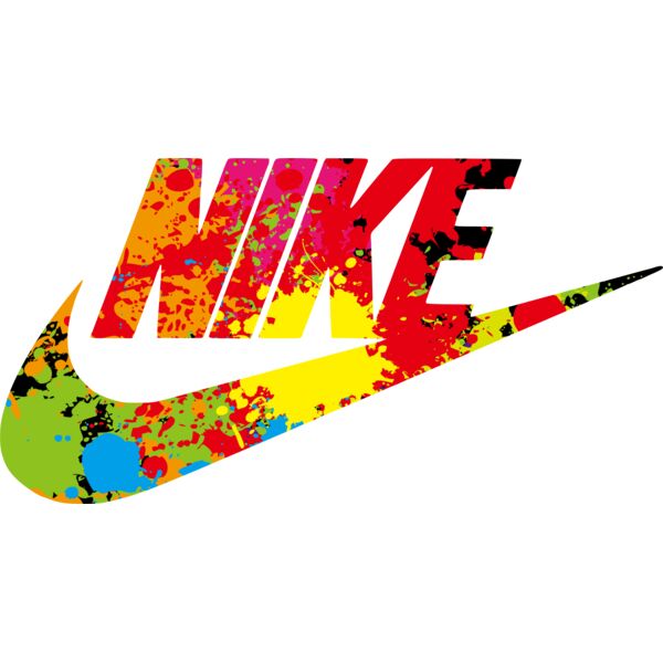 BRAND , Nike Splash , Template , Rainbow Color , PNG , Nike Designs , Nike Logo Paint Splatter , Men Designs , Digital Printing , Customizable , Personalized Gift - Nike colorful Thumbnail