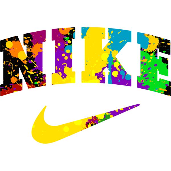 BRAND , Nike Splash , Template , Rainbow Color , PNG , Nike Designs , Nike Logo Colorful Paint Splatter , Men Designs , Digital Printing , Customizable , Personalized Gift - Nike splatter Thumbnail