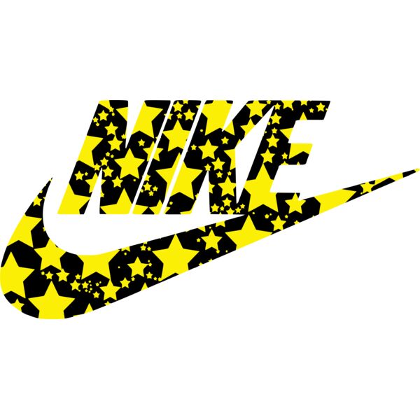 BRAND , Nike Splash , Template , Solid Color , Black and Yellow , PNG , Nike Designs , Nike Logo Stary Night , Men Designs , Digital Printing , Customizable , Personalized Gift - Nike yellow star Thumbnail