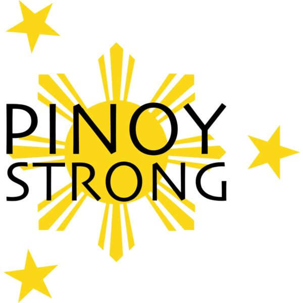 Philippines , Templates , Solid Color , Black and Yellow , PNG , Philippine Flag , Pinoy Strong Statement , Three Stars and the Sun Clipart , Digital Printing , Customizable , Personalized Gift - pinoy strong 1 Thumbnail