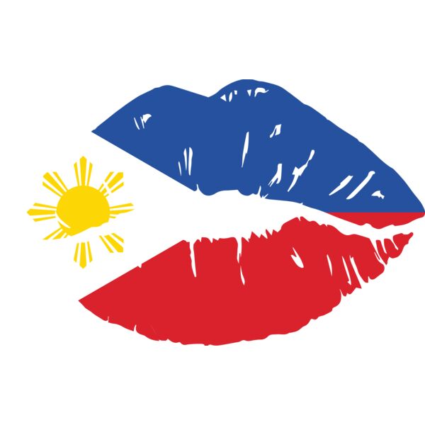 Philippines , Clipart , Solid Color , Red , Yellow and Blue , PNG , Philippine Flag , Lips with a Philippine Flag , Digital Printing , Customizable , Personalized Gift - philippines lips Thumbnail