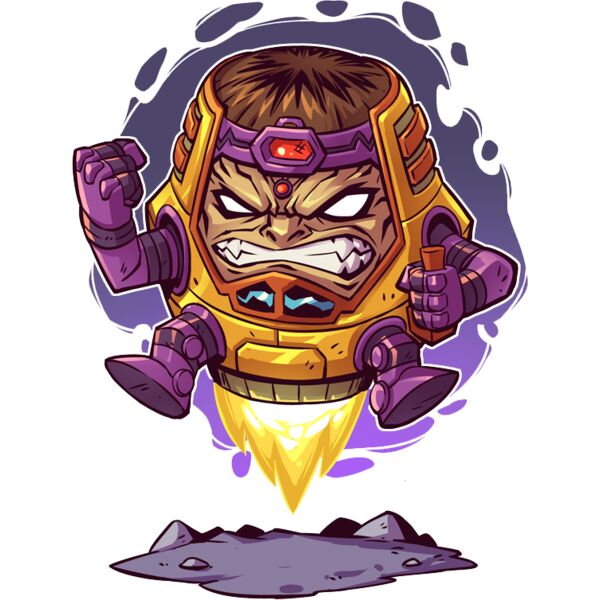 Marvel Cartoons , Template , Solid Color , Purple , Orange , Yellow , Red , Brown , White and Black , PNG , Marvel Character , Marvel Villain , MODOK , Mens Design , Digital Printing , Customizable , Personalized Gift - Modok Thumbnail