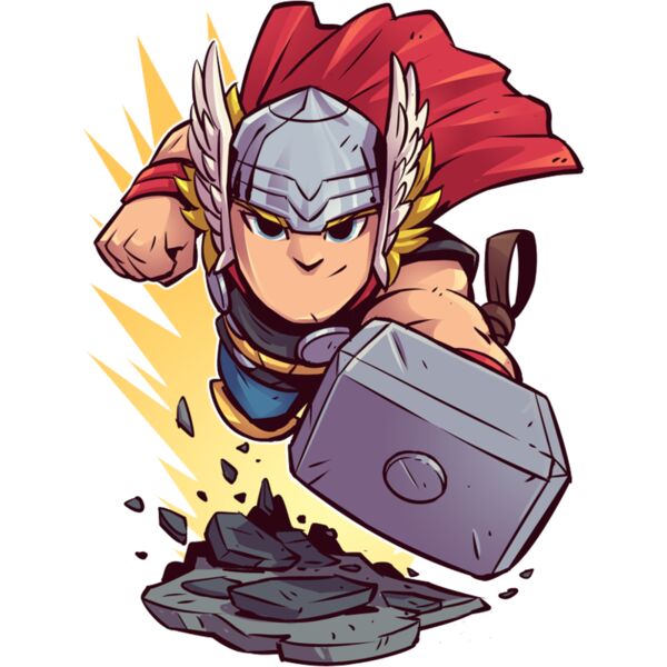 Marvel Cartoons , Template , Solid Color , Gray , Blue , Brown , Yellow , Red , White and Black , PNG , Marvel Character , Thor The Son of Odin , Mens Design , Digital Printing , Customizable , Personalized Gift - Thor Thumbnail