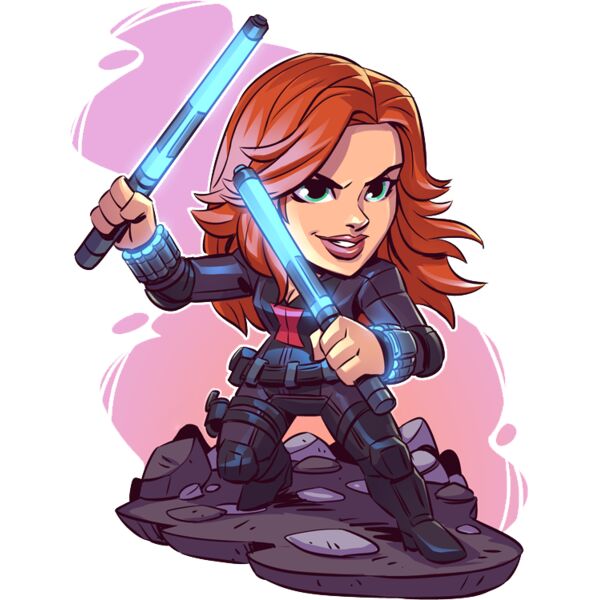 Marvel Cartoons , Template , Solid Color , Gray , Blue , Navy Blue , Orange , Pink , Red , White and Black , PNG , Marvel Character , The Black Widow , Digital Printing , Customizable , Personalized Gift - BlackWidow Thumbnail