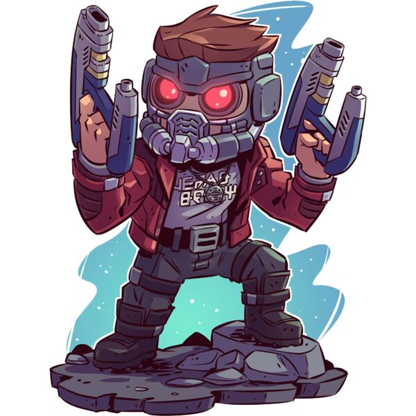 Marvel Cartoons , Template , Solid Color , Gray , Blue , Orange , Brown , Red , White and Black , PNG , Marvel Character , Celestial Human , Star lord , Digital Printing , Customizable , Personalized Gift - Starlord Thumbnail