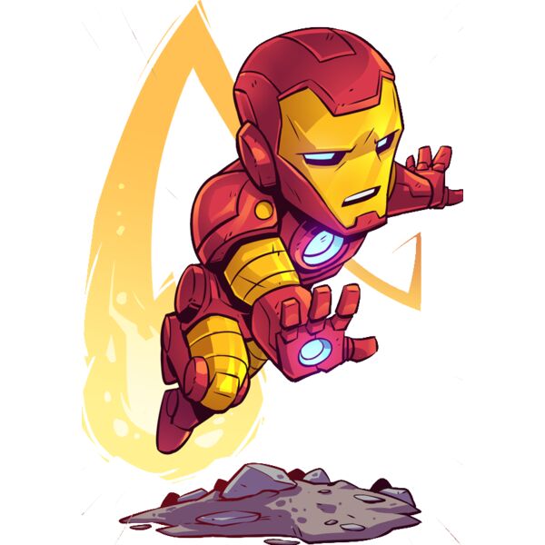 Marvel Cartoons , Clipart, Solid Color , Yellow , Red , Gray , Blue , White and Black , PNG , Marvel Character , Tony Stark , The Invincible Iron Man , Digital Printing , Customizable , Personalized Gift - Ironman Thumbnail