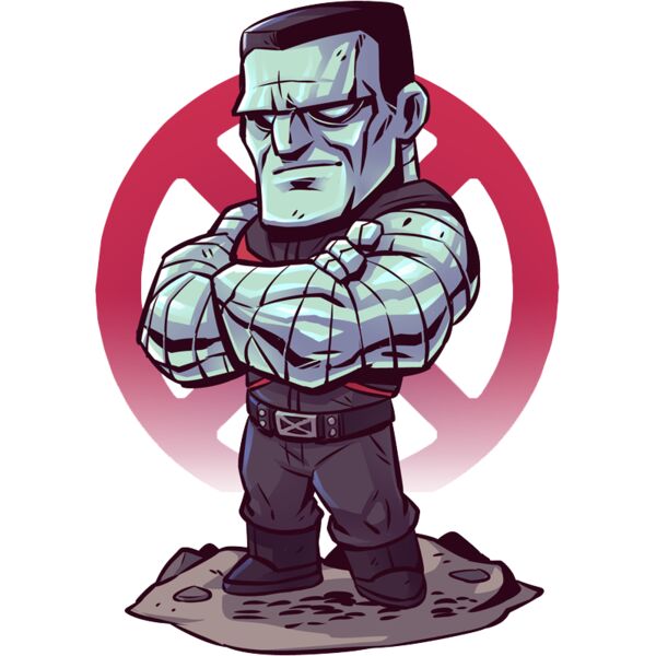 Marvel Cartoons , Clipart, Solid Color , Silver , Red , Gray , White and Black , PNG , Marvel Character ,  Piotr Nikolaievitch Peter Rasputin , The Colossus , The Invincible Iron Man , Digital Printing , Customizable , Personalized Gift - Colossus Thumbnail