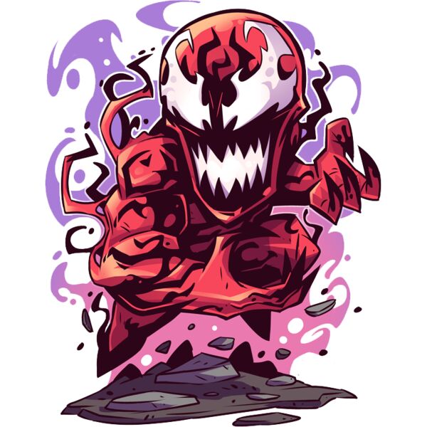 Marvel Cartoons , Clipart, Solid Color , Purple , Red , Gray , White and Black , PNG , Marvel Character , Dark Carnage , Absolute Carnage , Digital Printing , Customizable , Personalized Gift - Carnage Thumbnail