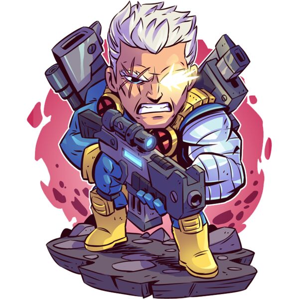 Marvel Cartoons , Clipart, Solid Color , Pink , Brown , Yellow , Blue , Gray , White and Black , PNG , Marvel Character , Nathan Winters, Nathan Dayspring, Askani'son, Soldier X, Chosen One, Traveler , Digital Printing , Customizable , Personalized Gift - Thumbnail