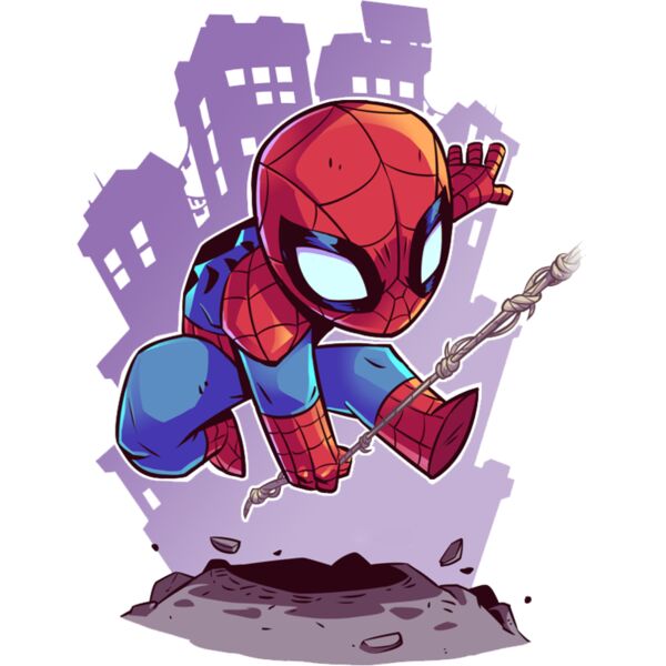 Marvel Cartoons , Clipart, Solid Color , Purple , Blue , Red , Gray , White and Black , PNG , Marvel Character , Peter Parker , The Amazing Spiderman , Spider-man , Digital Printing , Customizable , Personalized Gift - Spidey Thumbnail