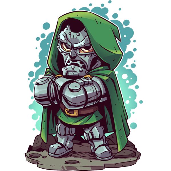 Marvel Cartoons , Template , Solid Color , Gray , Green , Blue Green , Brown , Yellow and Black , PNG , Marvel Character , Dr. Doom , Mens Design , Digital Printing , Customizable , Personalized Gift - Dr. Doom Thumbnail