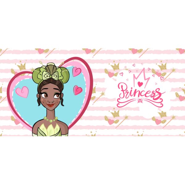 Mugs Designs , Template , Solid Color , Pink , Gold , Red , Cyan , Brown , Black and White , PNG , Disney Princess , The Princess and the Frog , Princess Tiana , Ladies Design , Digital Printing , Customizable , Personalized Gift - 4 Thumbnail