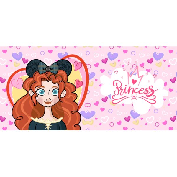 Mugs Designs , Template , Solid Color , Pink , Gold , Red , Cyan , Brown , Black and White , PNG , Disney Princess , Brave , Princess Merida , Ladies Design , Digital Printing , Customizable , Personalized Gift - 5 Thumbnail