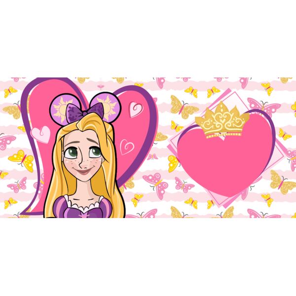 Mugs Designs , Template , Solid Color , Yellow , Cream , Pink , Violet , Black and White , PNG , Princess , Disney Princess Rapunzel , Tangled , Kids Design , Digital Printing , Customizable , Personalized Gift - 7 Thumbnail