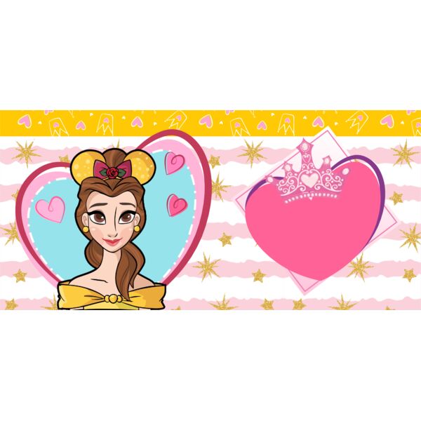 Mugs Designs , Template , Solid Color , Yellow , Brown , Pink , Cyan , Maroon , Black and White , PNG , Princess , Disney Princess Belle , Beauty and the Beast , Kids Design , Digital Printing , Customizable , Personalized Gift - 2 Thumbnail