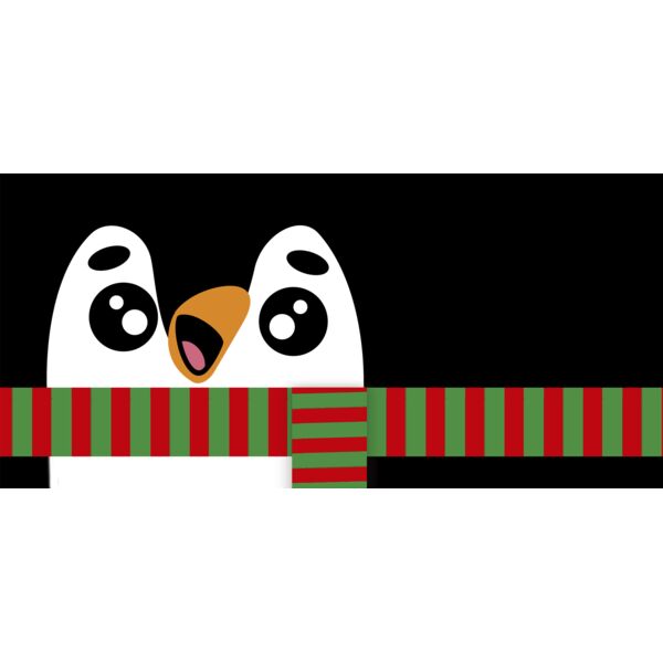 Mugs Designs , Template , Solid Color , Green , Orange , Red , Black and White , PNG , Christmas , Cute Little Penguin Neck Scarf Pattern , Digital Printing , Customizable , Personalized Gift - DESIGN 10 Thumbnail
