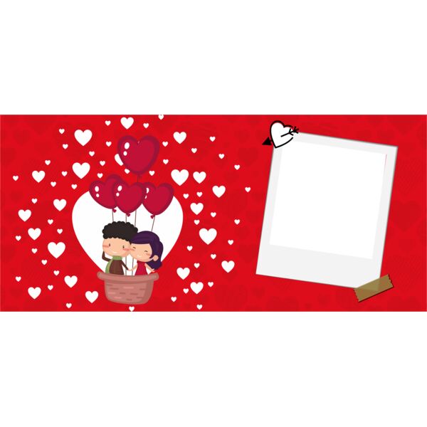 Mugs Designs , Template , Solid Color , Red , Green , Brown , Black and White , PNG , Couple Design , Couple in a Heart Air Balloon , Sticker Frame , Digital Printing , Customizable , Personalized Gift - VALENTINES MUG 4 Thumbnail