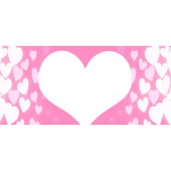 Mugs Designs , Template , Solid Color , Pink and  White , PNG , Couple Design , Heart Frame Full of Love , Digital Printing , Customizable , Personalized Gift - VALENTINES MUG 7 Thumbnail