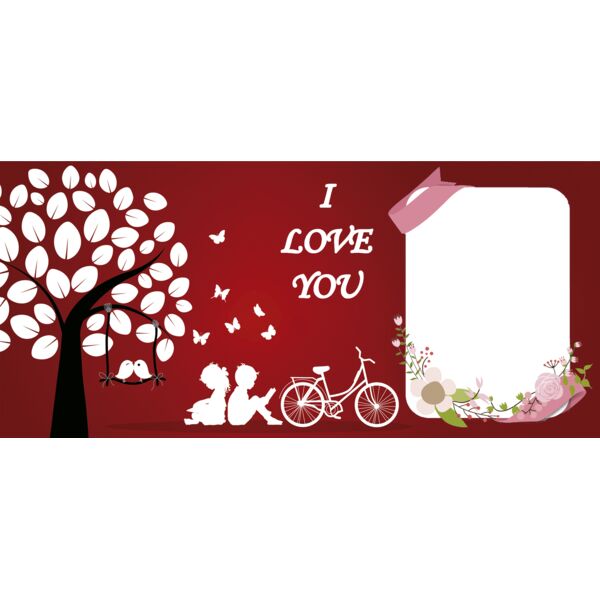 Mugs Designs , Template , Solid Color , Red , Green , Black and White , PNG , Couple Design , Tree with a White Leaves , Kids Under the Tree , Digital Printing , Customizable , Personalized Gift - VALENTINES MUG 3 Thumbnail