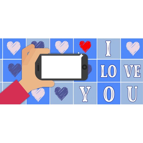 Mugs Designs , Template , Solid Color , Brown , Blue , Red , Black and White , PNG , Couple Design , I Love You Selfie , Cellphone Frame , Mens Design , Digital Printing , Customizable , Personalized Gift - VALENTINES MUG 16 Thumbnail