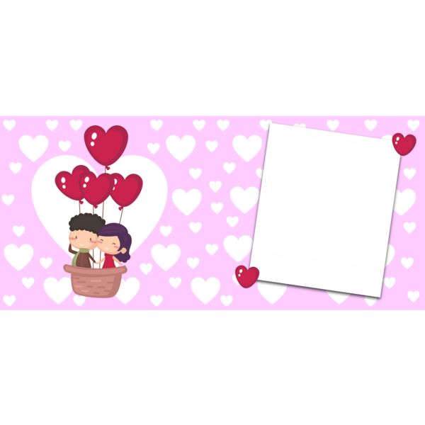 Mugs Designs , Template , Solid Color , Pink , Red , Brown , Black and White , PNG , Couple Design , Couple in a Heart Air Balloon , Sticker Frame , Digital Printing , Customizable , Personalized Gift - VALENTINES MUG 5 Thumbnail