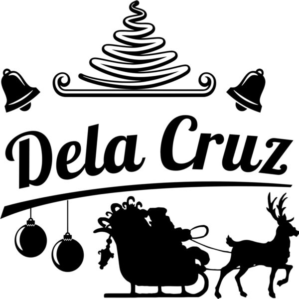 Christmas Designs , Family Designs , Template , Changeable Color Black , Vector Design , Christmas Family Reunion Shirt Designs , Santa Claus in Sleigh , Christmas Bell , Christmas Ball , Changeable Name , Digital Printing - CHF-01 Thumbnail