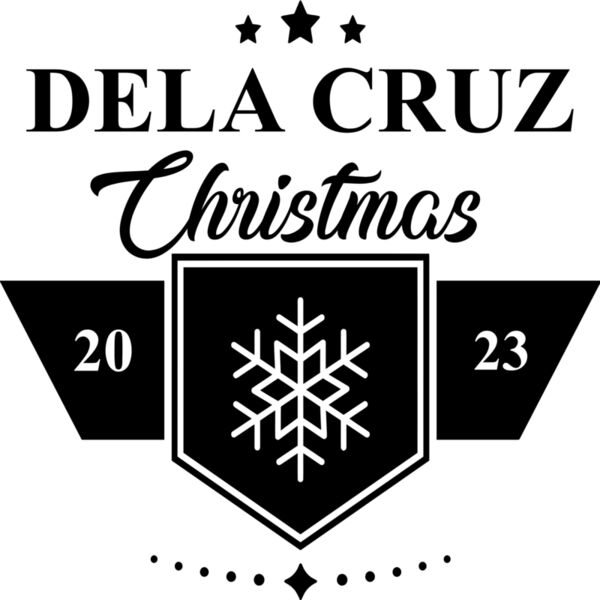 Christmas Designs , Family Designs , Template , Changeable Color Black , Vector Design , Christmas Family Reunion Shirt Designs , Christmas Snowflake Badge , Changeable Name , Digital Printing , Customizable , Personalized Gift - CHF-02 Thumbnail